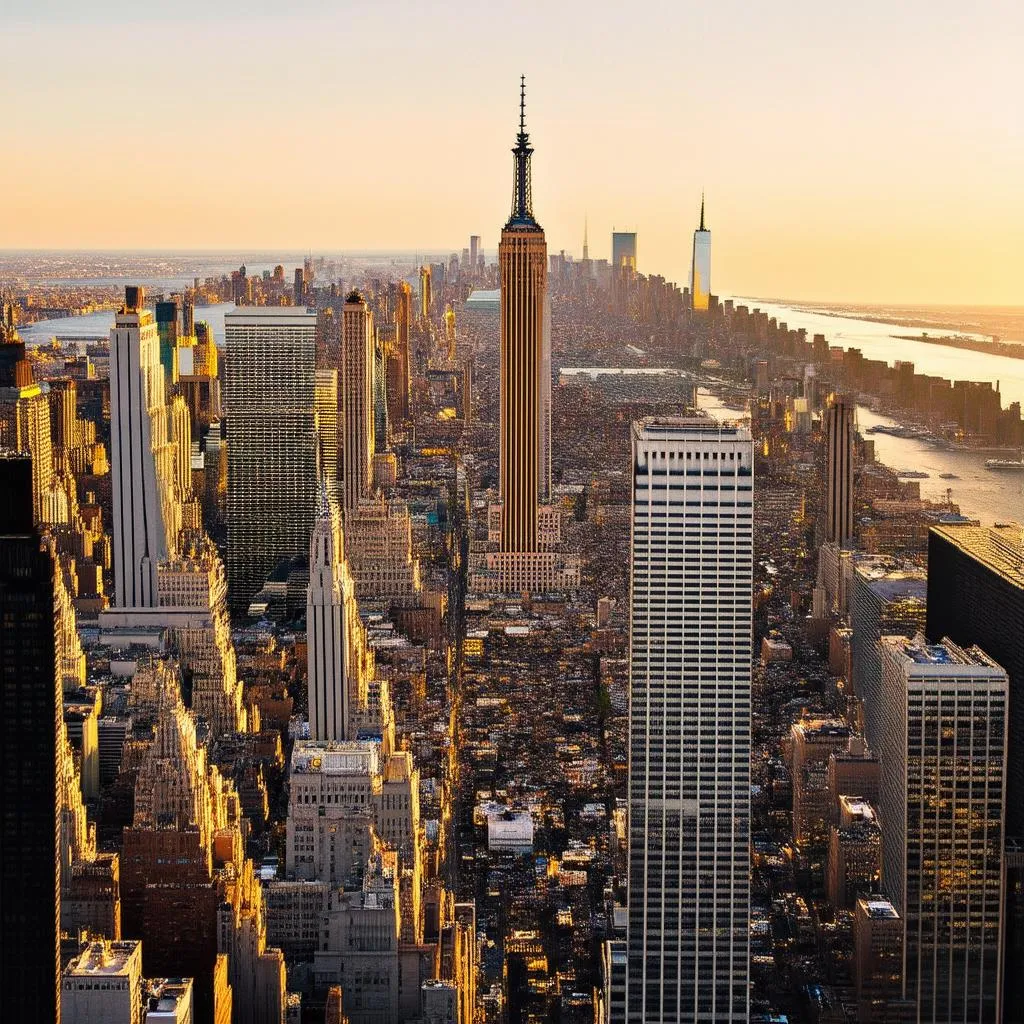 Vibrant New York City Skyline